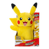 Boneco De Pelúcia Pokémon Pikachu Com Som Luz 34cm Sunny 