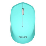 Mouse Philips Inalambrico M344 Notebook Pc Portable Celeste