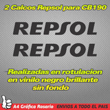 2 Calcos  Repsol  Para Tanque De Honda Cb190r