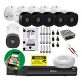 Kit 6 Câmeras Segurança Intelbras Dvr 8ch 1tb Wd Purple