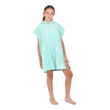 Toallón Cambiador Poncho Green Con Capucha Juvenil Folau