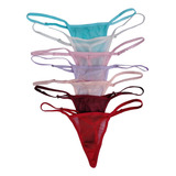 Set X 7 Panty De Hilo Con Transparencia Sexy Erótico 