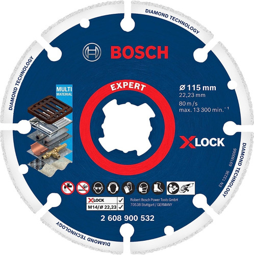 Disco Diamantado Para Metal Bosch X-lock 115mm