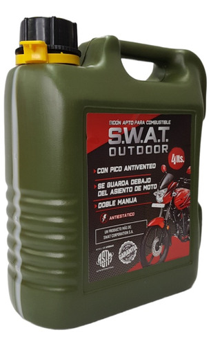 Bidón 4 Litros Nafta Diesel Homologado Swat Outdoor