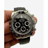 Reloj Premium Rolex Daytona Negro / Caucho Cuarzo Acero