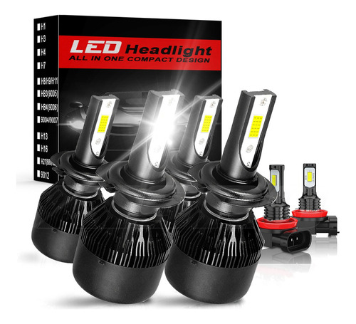 Para Seat Leon 2001-2012 Kit De Bombillas De Luz Alta/baja