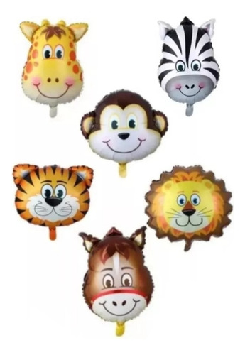 6 Globos Animales De La Selva 