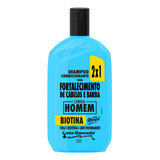 Shampoo Fortal. De Cabelos E Barba Homem 2x1 Biotina