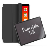 Kit Capa iPad 7/8/9a Geração 10.2 Preta + Película Paperlike