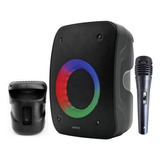 Caixa De Som Pequena + Potente Com Bluetooth Led E Microfone