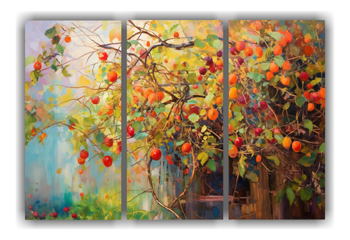 90x60cm Cuadro Decorativo Vida Frutal Árboles De Frutas