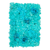 Panel De Rosas Artificiales Azules Decorativo 60x40cm 
