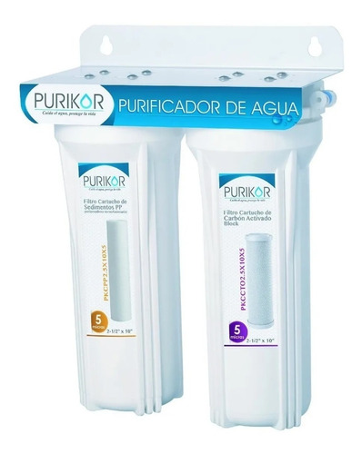 Filtro Purificador De Agua 2 Etapas Purikor Domestico