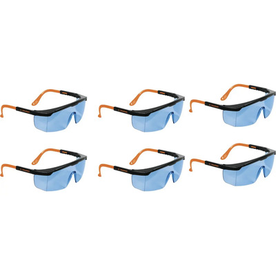 Lentes De Seguridad Ajustables, 6pzas Azules, Truper
