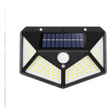 Foco O Lámpara Aplique Solar Para Exterior 100 Led X4 