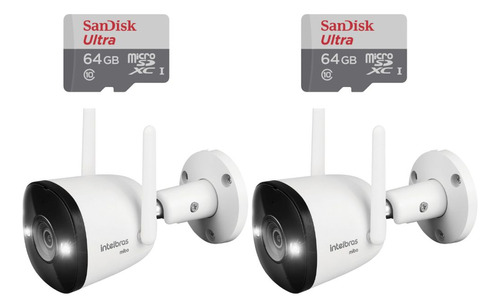 2 Camera Wifi Segurança Ip Intelbras Im5+ Full Color + 64gb