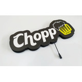 Chopp Luminoso Led Placa Bar Churrasqueira 