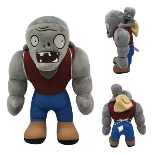 Peluche Zombistein Plants Gargantuar Vs Zombies Grande 30cm