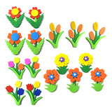 Pegatinas De Flores Para Pared, 24 Unidades