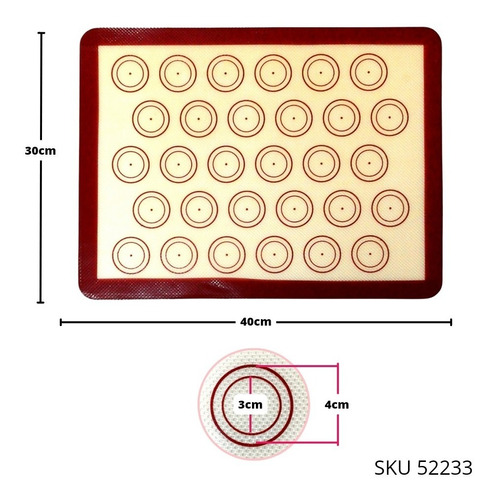 Mat Tapete Silpat O Mantel De Silicona 30 Macarrons