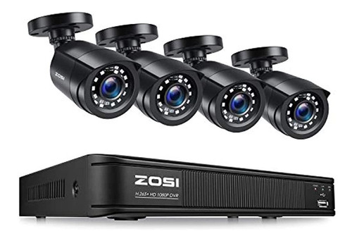 Sistema De Cámara De Seguridad Para El Hogar Zosi De 8 Canal Color 8ch Dvr+4 Cameras