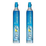 2 Cilindros De Sodastream Para 60 Litros Color Celeste