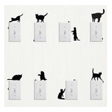 Sticker Pegatinas Decorativas Siluetas De Gatos 8 Pzs