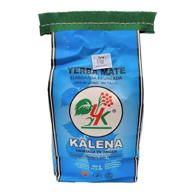 Yerba mate Kalena despalada x 500 gr suave - sin tacc | MercadoLibre