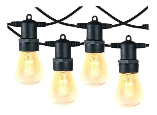 5 Mts Guirnalda Luces Sellada Lluvia Exterior E27 S/luces