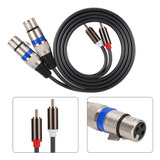 Cable Adaptador De Audio Dual Para Rca Macho A Doble Xlr Hem