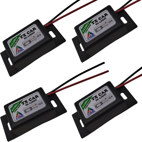 4 Controle Potão Tx Car Prova D'água Abre Portão Com Farol 