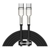 Cable Metal Baseus Cafule Tipo-c-tipo-c 100w 2m - Negro