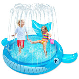 Piscina Inflable Niños Con Rociador Alfombra Acuática Bebes