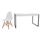 Cadeira De Jantar Escritório Charles Eames Eiffel + Mesa 90