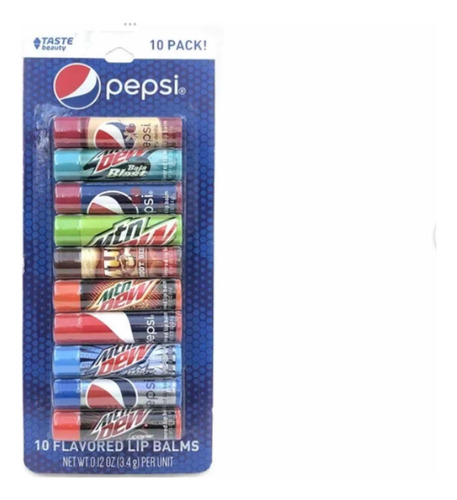 Bálsamos Labiales Pepsi 10 Pack Brillos Saborizados Lip Balm