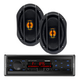 Kit Par Falante 6x9 Pol Jb69 Flex Leson +rádio Mp3 Bluetooth