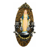Placa Virgen De La Milagrosa Para Agua Bendita En Resina