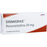 Dismigras Rosuvastatina 20mg - g a $17500