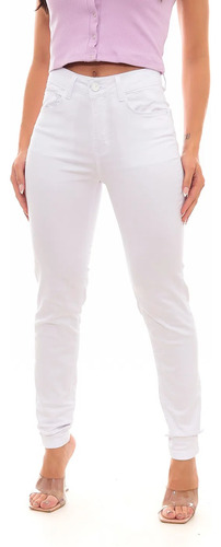 Calça Feminina Consciência Jeans Branca Pouca Lycra 22893