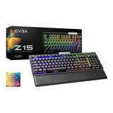 Teclado Mecánico Gamer Evga Z15 Rgb, Español Linear Switch Color Del Teclado Negro