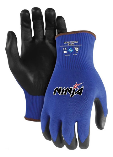 Guante De Trabajo Nitrilo Nylon Modelo Ninja Grand Pack X12