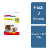 Pack 3 Tesamoll Universal Para Puertas 38mm X 1mt Café Tesa