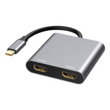 . Adaptador De Hub Usb 3.0 Pd Compatible Con Hdmi Tipo C A .