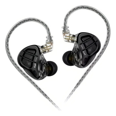 Audífonos Inears Kz Zar 16 Drivers 1dd+7ba+estuche+gomasfoam Negro | Meses sin interés