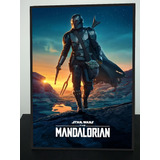 Cuadro Star Wars The Mandalorian 31x43 Madera