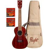 Flight Muc-2 Ukc Ukulele Concierto C/ Funda Y Cuerdas Extras Color Natural