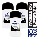 Desodorante Rexona Mujer Barra Invisible Pack De 6 Unidades