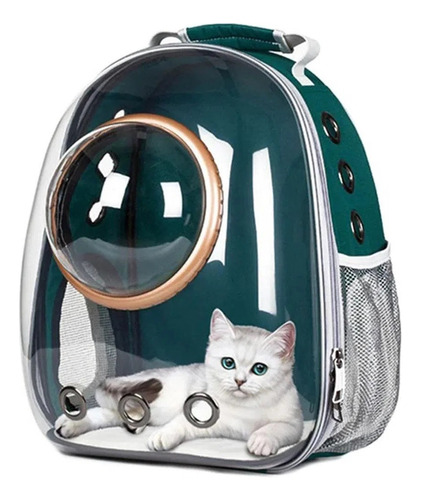 Maleta Para Gato Mascota Astropet Transparente Burbuja P