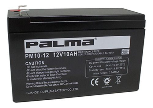 Bateria Recargable 12v/10ah Palma Terminal T1 Pm 10-12 