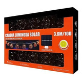 Guirnalda Cadena Luminosa Led Solar 3,6m Set 10 Luces Led 